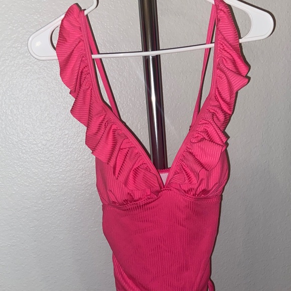 Pink Ruffled One-Piece Swimsuit - Picture 2 of 3